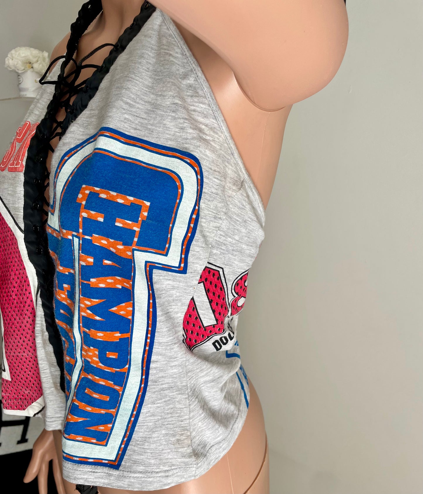Dolce and Gabbana Lace Up Basketball 90s Tank Top