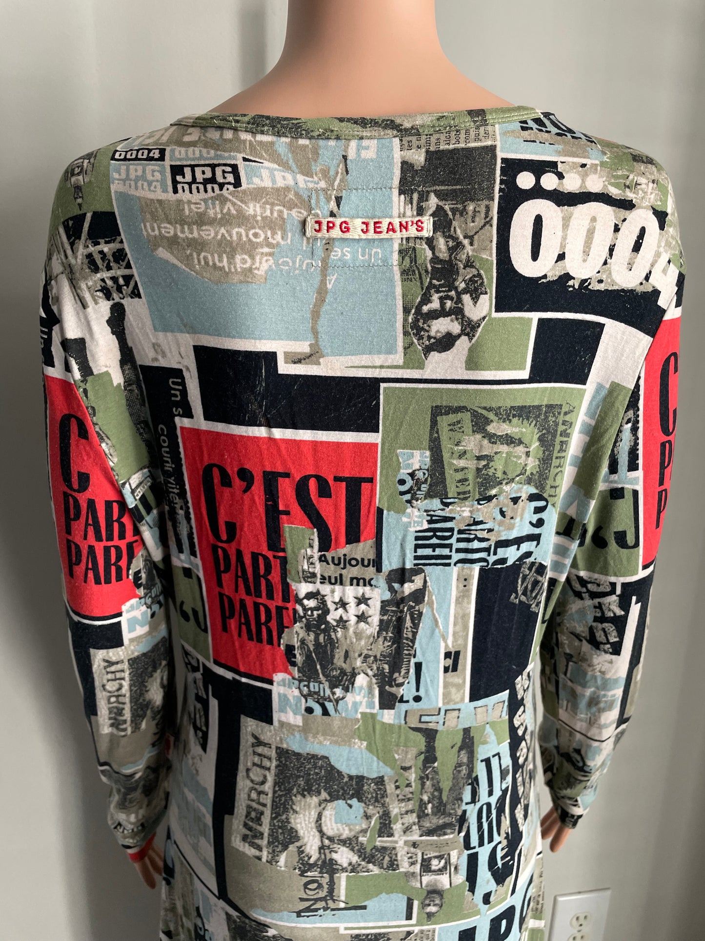 Jean Paul Gaultier Anarchy Punk Fight Racism 1990s Maxi Graffiti Dress