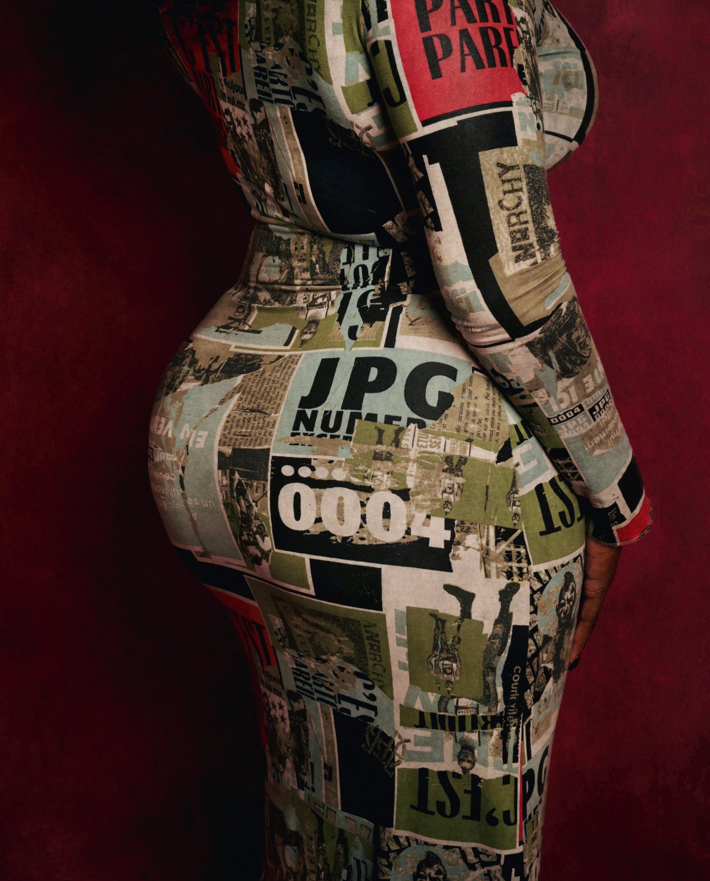 Jean Paul Gaultier Anarchy Punk Fight Racism 1990s Maxi Graffiti Dress