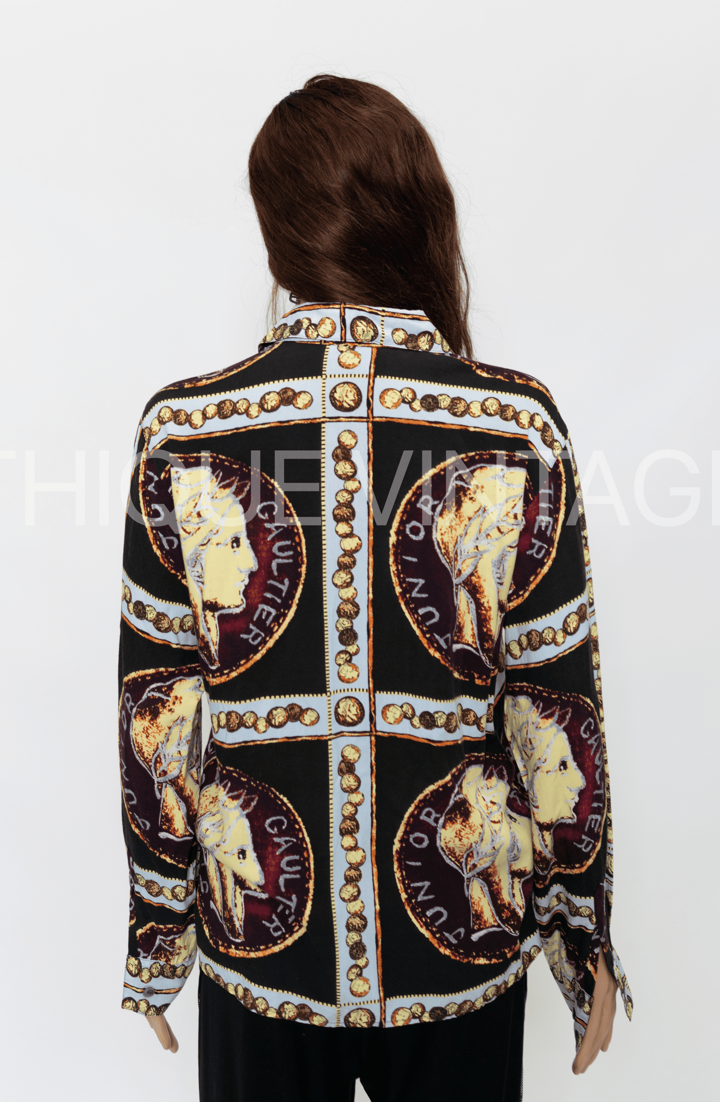 80s Junior Gaultier Printed Money Shirt