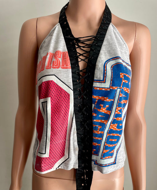 Dolce and Gabbana Lace Up Basketball 90s Tank Top