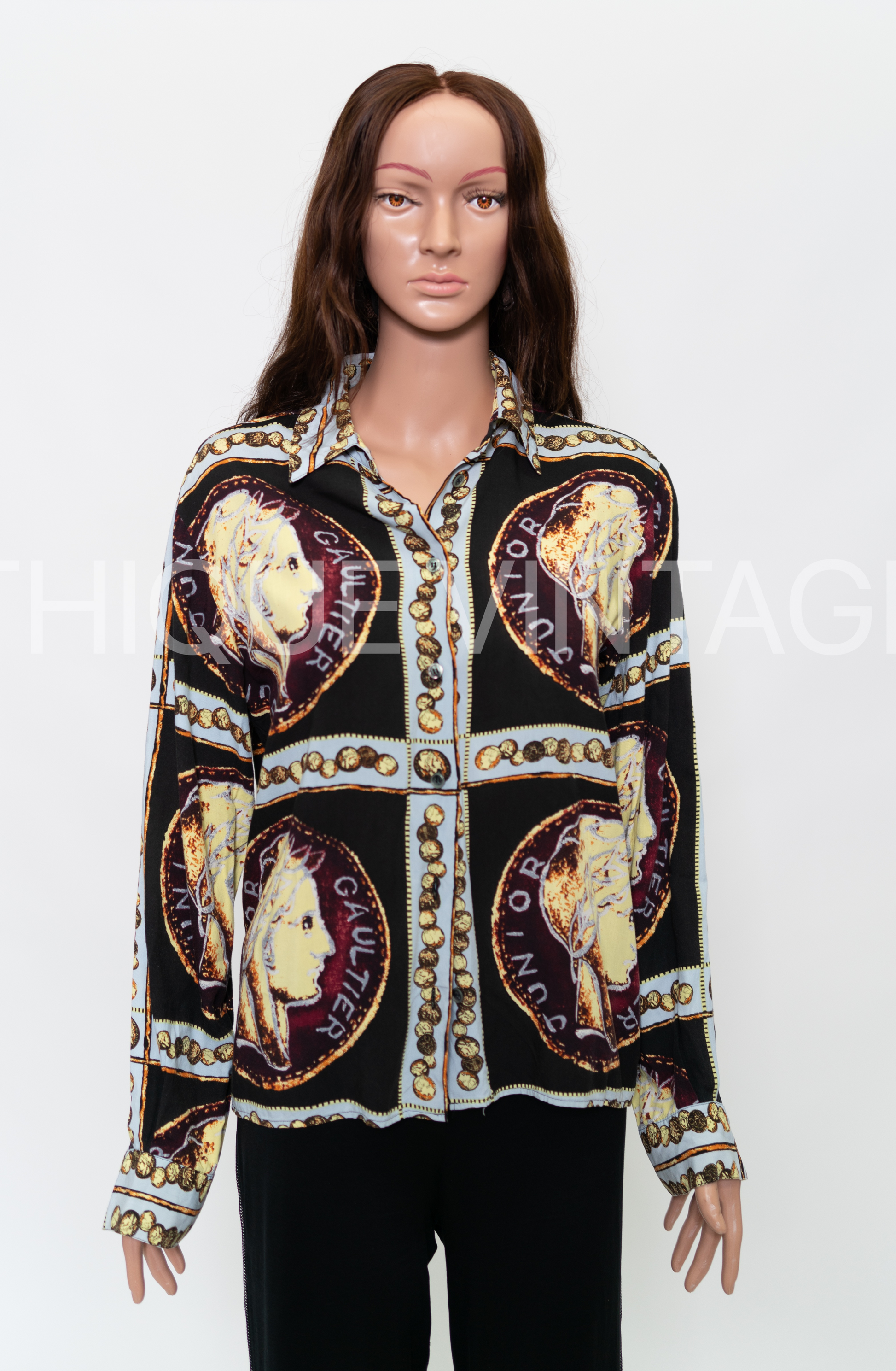 Junior Gaultier 80'sヴィンテージ 超希少❣️ お洒落 レア❣️ 80s Junior Gaultier Printed Money Shirt – Thique Vintage