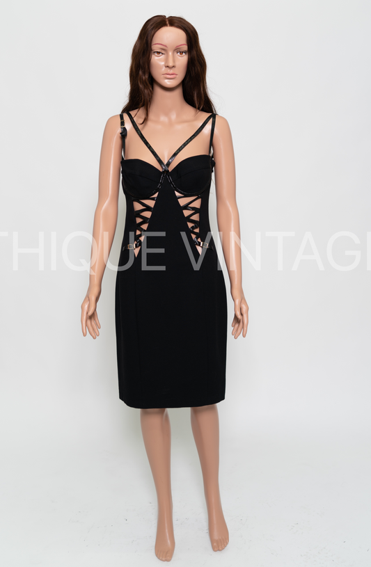 Versace Jeans Couture Black Strappy Dress